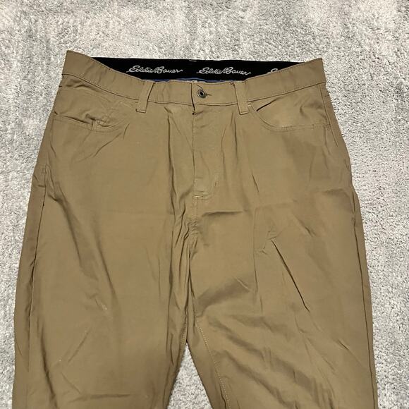 Eddie Bauer Pants Mens 38 X30 Performance Hiking Nylon Light Brown - Picture 2 of 10